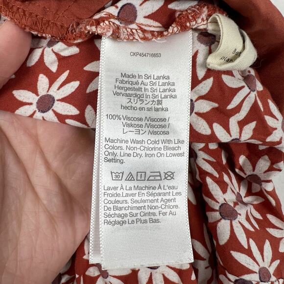 Madewell Size XS Paperbag Button-Front Mini Skirt in Falling Daisies Knee Length - Picture 8 of 9